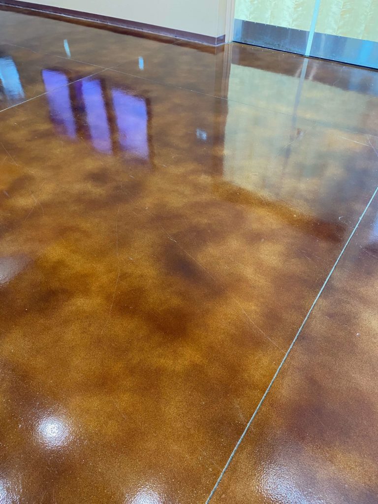 stained concrete finish floor