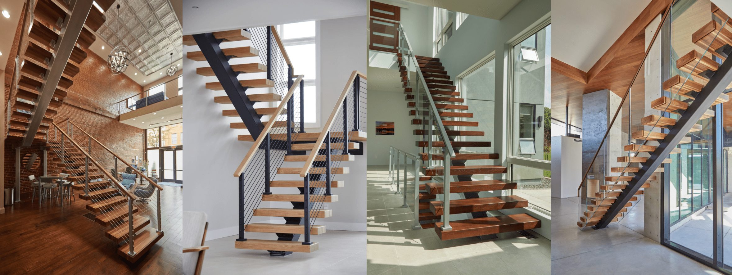 Metal Stairs with Wood Treads and Landings by viewrail