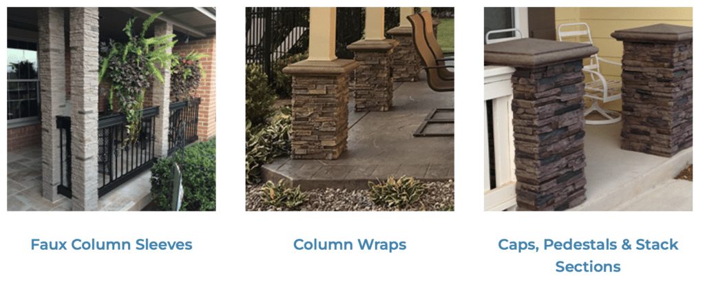 Simulated Brick stone Column Covers-1