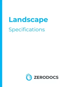 Landscape 3-part specifications for Sale