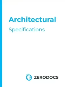 3-part architectural specifications for sale 