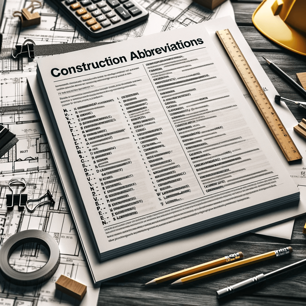 Construction Abbreviations Zerodocs