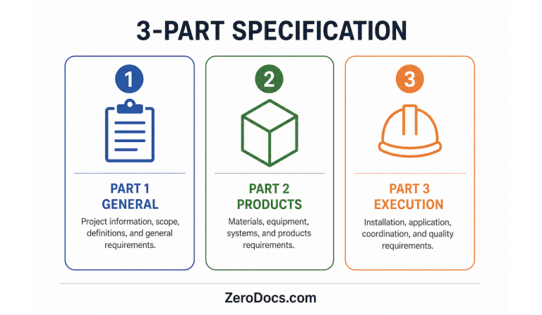 3-part specification writing service by ZeroDocs.com